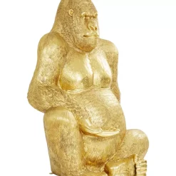 Deko & Geschenkartikel-KARE Design Deko Figur Gorilla Gold Xl 180