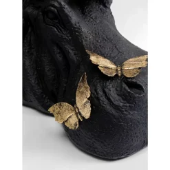 Deko & Geschenkartikel-KARE Design Deko Figur Hippo Butterflies 35Cm