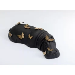 Deko & Geschenkartikel-KARE Design Deko Figur Hippo Butterflies 35Cm