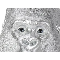 Deko & Geschenkartikel-KARE Design Deko Figur Monkey Gorilla Side Xl Silber Matt