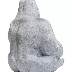 Deko & Geschenkartikel-KARE Design Deko Figur Monkey Gorilla Side Xl Silber Matt