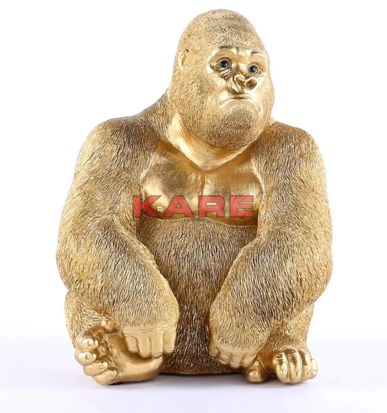 Deko & Geschenkartikel-KARE Design Deko Figur Monkey Gorilla Side Medium Gold