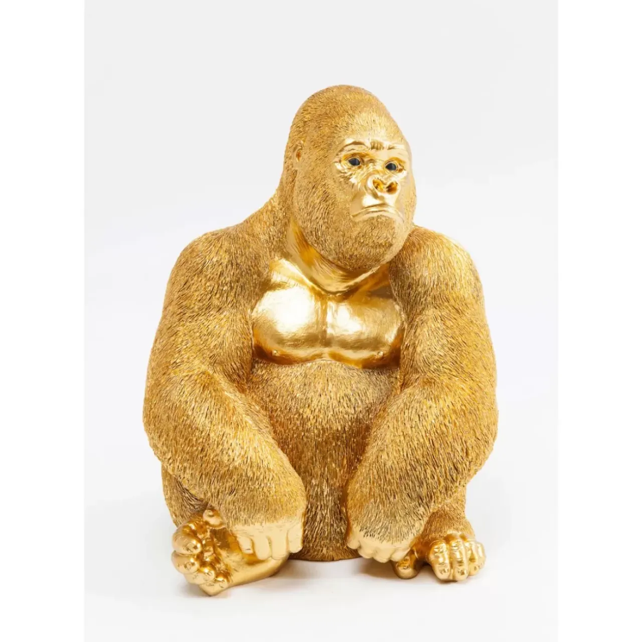 Deko & Geschenkartikel-KARE Design Deko Figur Monkey Gorilla Side Medium Gold