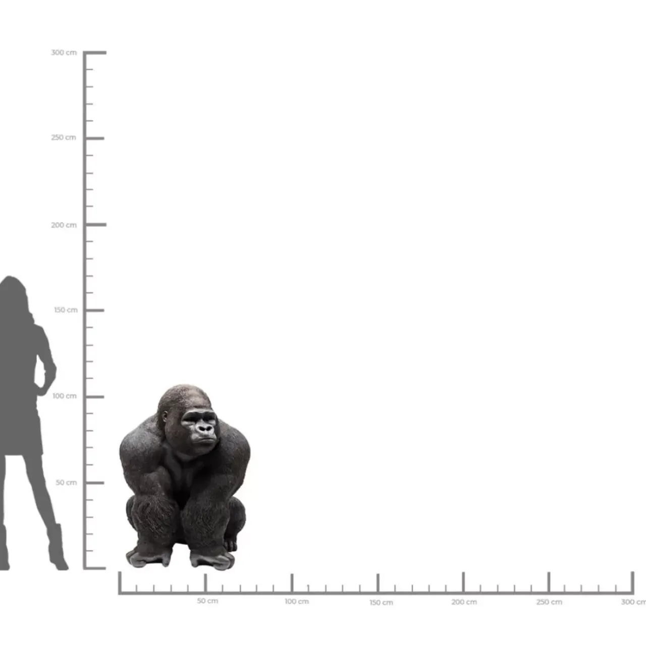Deko & Geschenkartikel-KARE Design Deko Figur Monkey Gorilla Front Xxl