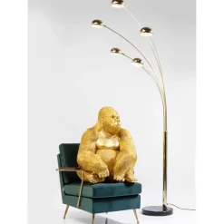Deko & Geschenkartikel-KARE Design Deko Figur Monkey Gorilla Side Xl Gold