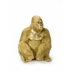 Deko & Geschenkartikel-KARE Design Deko Figur Monkey Gorilla Side Xl Gold