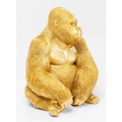Deko & Geschenkartikel-KARE Design Deko Figur Monkey Gorilla Side Xl Gold