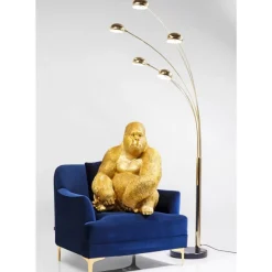 Deko & Geschenkartikel-KARE Design Deko Figur Monkey Gorilla Side Xl Gold