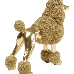 Deko & Geschenkartikel-KARE Design Deko Figur Mrs Poodle Gold 34Cm