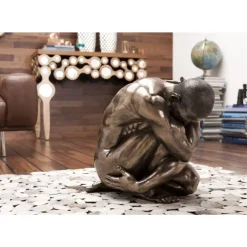 Deko & Geschenkartikel-KARE Design Deko Figur Nude Man Hug Bronze 54Cm