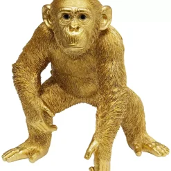 Deko & Geschenkartikel-KARE Design Deko Figur Playing Ape Gold 50