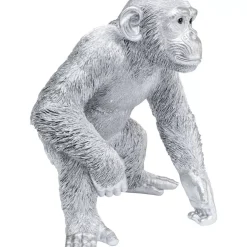Deko & Geschenkartikel-KARE Design Deko Figur Playing Ape Silber 50