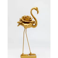 Deko & Geschenkartikel-KARE Design Deko Figur Rose Flamingo Gold 63Cm