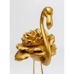 Deko & Geschenkartikel-KARE Design Deko Figur Rose Flamingo Gold 63Cm