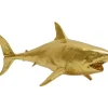 Deko & Geschenkartikel-KARE Design Deko Figur Shark Henry Gold 106Cm