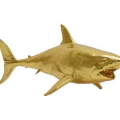 Deko & Geschenkartikel-KARE Design Deko Figur Shark Henry Gold 106Cm