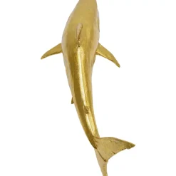 Deko & Geschenkartikel-KARE Design Deko Figur Shark Henry Gold 106Cm