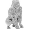 Deko & Geschenkartikel-KARE Design Deko Figur Shiny Gorilla Silber 46Cm