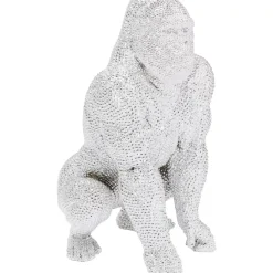 Deko & Geschenkartikel-KARE Design Deko Figur Shiny Gorilla Silber 80Cm