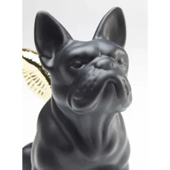 Deko & Geschenkartikel-KARE Design Deko Figur Sitting Angel Dog Gold-Schwarz