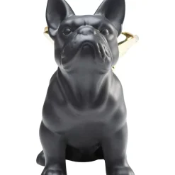 Deko & Geschenkartikel-KARE Design Deko Figur Sitting Angel Dog Gold-Schwarz
