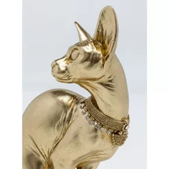 Deko & Geschenkartikel-KARE Design Deko Figur Sitting Cat Audrey Gold 27Cm