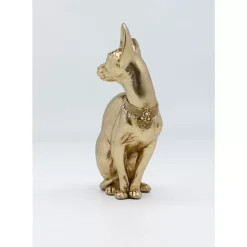 Deko & Geschenkartikel-KARE Design Deko Figur Sitting Cat Audrey Gold 27Cm
