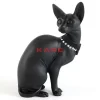 Deko & Geschenkartikel-KARE Design Deko Figur Sitting Cat Audrey Schwarz 27Cm