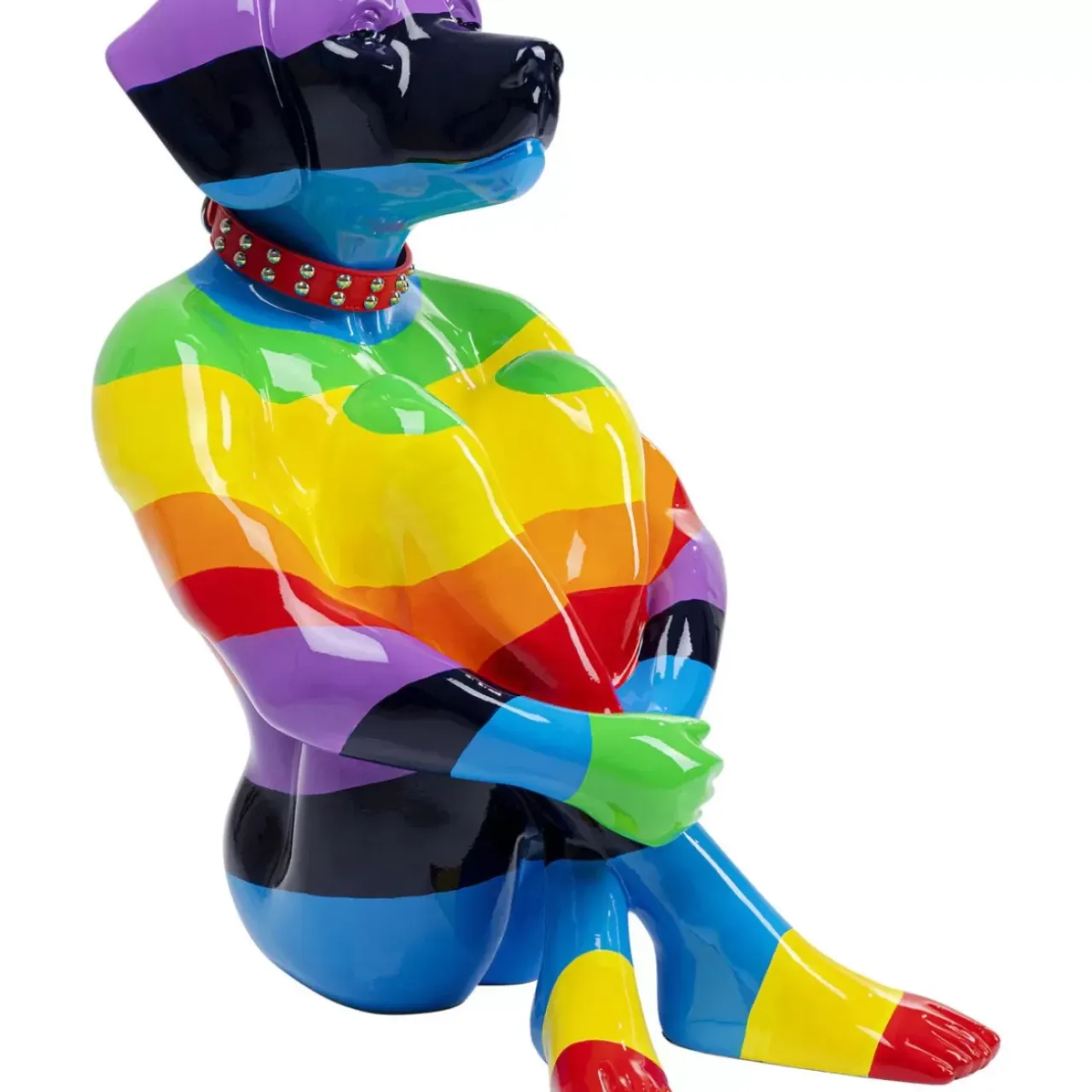 Deko & Geschenkartikel-KARE Design Deko Figur Sitting Dog Rainbow 80
