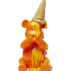 Deko & Geschenkartikel-KARE Design Deko Figur Sitting Gelato Bear Orange 37Cm