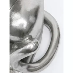 Deko & Geschenkartikel-KARE Design Deko Figur Sitting Leopard Silber 150Cm