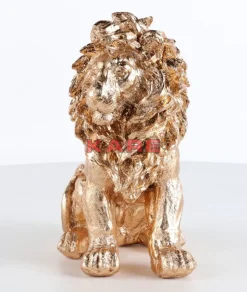 Deko & Geschenkartikel-KARE Design Deko Figur Sitting Lion Gold 42Cm