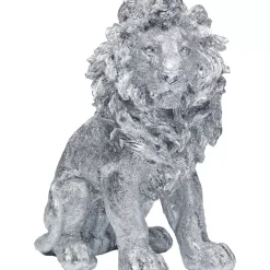 Deko & Geschenkartikel-KARE Design Deko Figur Sitting Lion Silber 42Cm