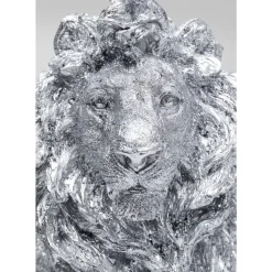 Deko & Geschenkartikel-KARE Design Deko Figur Sitting Lion Silber 42Cm