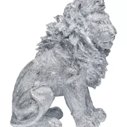 Deko & Geschenkartikel-KARE Design Deko Figur Sitting Lion Silber 42Cm
