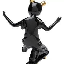 Deko & Geschenkartikel-KARE Design Deko Figur Skating Astronaut Schwarz 21Cm