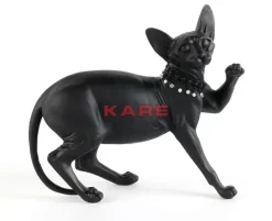 Deko & Geschenkartikel-KARE Design Deko Figur Standing Cat Audrey Schwarz 29Cm