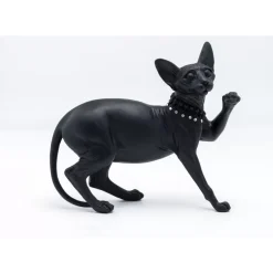 Deko & Geschenkartikel-KARE Design Deko Figur Standing Cat Audrey Schwarz 29Cm