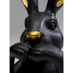 Deko & Geschenkartikel-KARE Design Deko Figur Sweet Rabbit Schwarz 23Cm