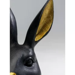 Deko & Geschenkartikel-KARE Design Deko Figur Sweet Rabbit Schwarz 23Cm