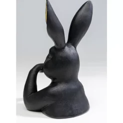 Deko & Geschenkartikel-KARE Design Deko Figur Sweet Rabbit Schwarz 23Cm