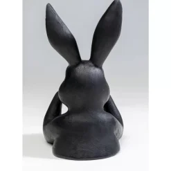 Deko & Geschenkartikel-KARE Design Deko Figur Sweet Rabbit Schwarz 23Cm
