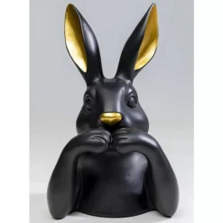 Deko & Geschenkartikel-KARE Design Deko Figur Sweet Rabbit Schwarz 31Cm
