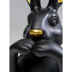 Deko & Geschenkartikel-KARE Design Deko Figur Sweet Rabbit Schwarz 31Cm