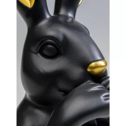 Deko & Geschenkartikel-KARE Design Deko Figur Sweet Rabbit Schwarz 31Cm