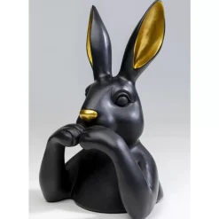 Deko & Geschenkartikel-KARE Design Deko Figur Sweet Rabbit Schwarz 31Cm
