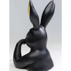 Deko & Geschenkartikel-KARE Design Deko Figur Sweet Rabbit Schwarz 31Cm