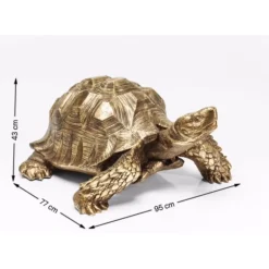Deko & Geschenkartikel-KARE Design Deko Figur Turtle Gold Gros