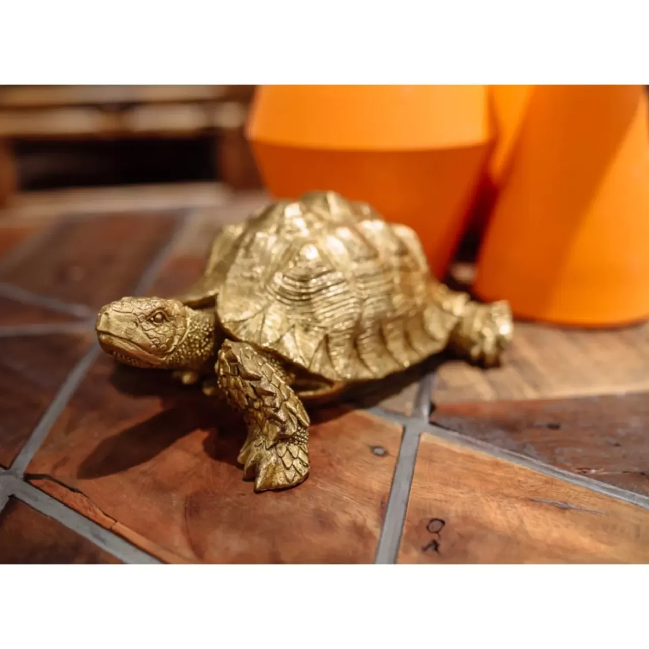 Deko & Geschenkartikel-KARE Design Deko Figur Turtle Gold Klein