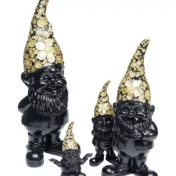 Deko & Geschenkartikel-KARE Design Deko Figur Zwerg Standing Schwarz Gold 61Cm